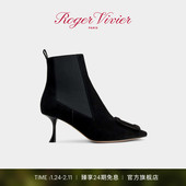 新年礼物 The Roger RV女鞋 Vivier Viv City细跟切尔西短靴