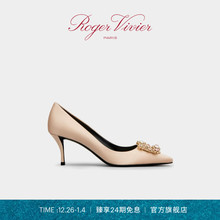 【24期免息】Roger Vivier/RV女鞋Flower Strass花钻高跟婚鞋单鞋
