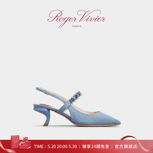 RV女鞋 Virgule 2024夏季 新款 Vivier Flower小猫跟高跟鞋 Roger