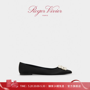 RV女鞋 单鞋 Roger Vivier Strass钻扣芭蕾舞鞋 24期免息 Flower