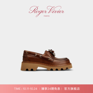 Vivier Roger 2025新款 RV女鞋 Rangers皮革船鞋 Viv 24期免息