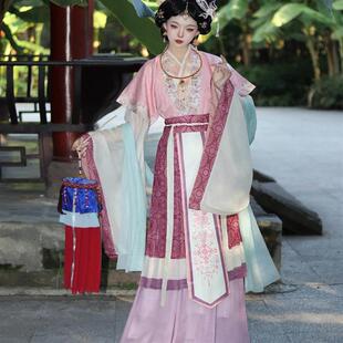 墨雨云贤原创魏晋风仿古画仕女图氛围感神仙服秋冬套装