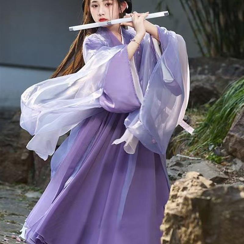 汉服女童2025新款宋制春装国风儿童古风古装广袖超仙气小女孩秋季
