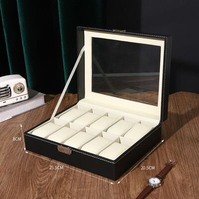 12 Watch Jewelry Display Storage Holder Case Grids Box Gift
