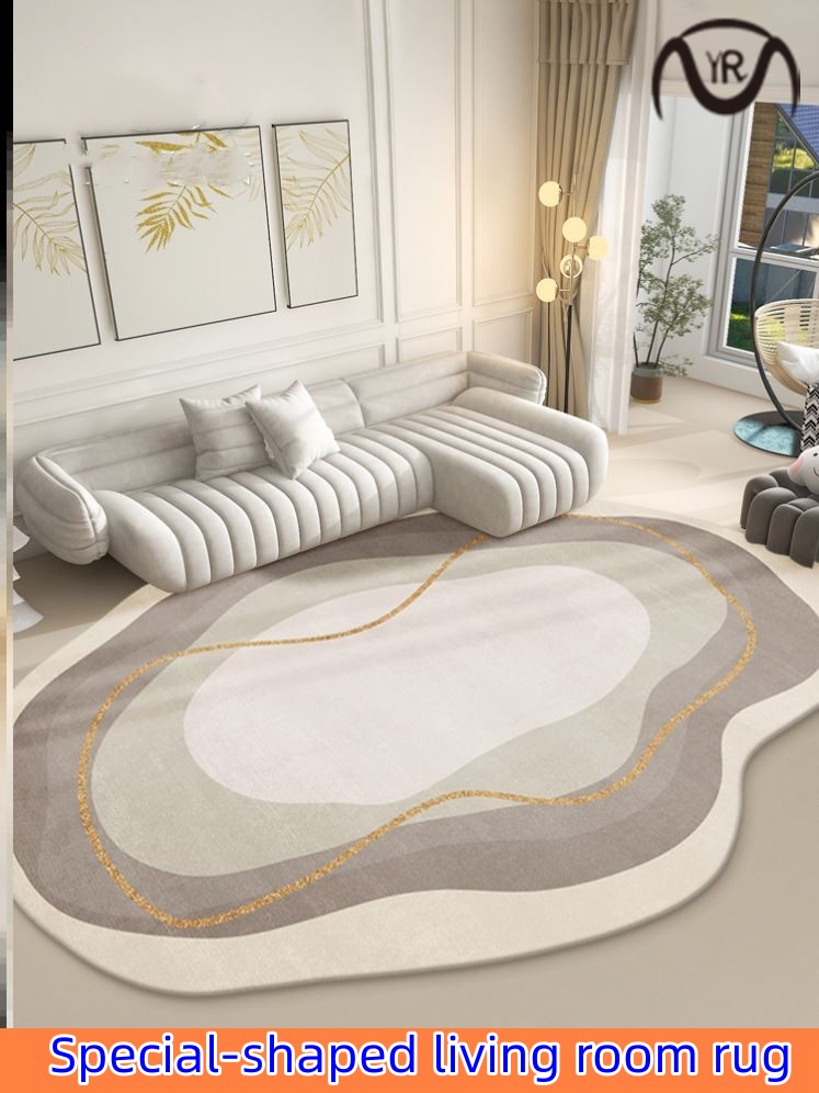 Living room rug shaped sofa bedroom floor mat carpet地毯-封面