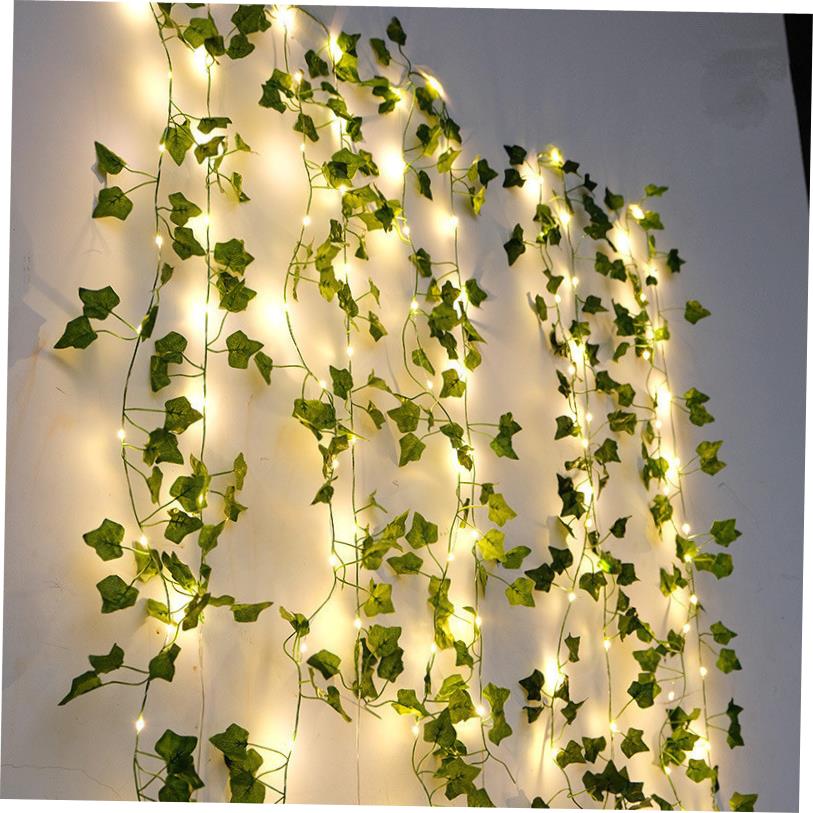 Flower Green Leaf String Lights Artificial Vine Fairy Lights