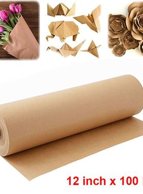 30 Meters Brown Kraft Wrapping Paper Roll For Wedding