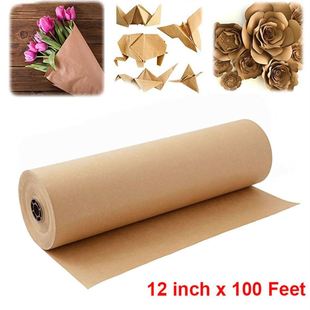 30 Meters Brown Kraft Wrapping Paper Roll For Wedding
