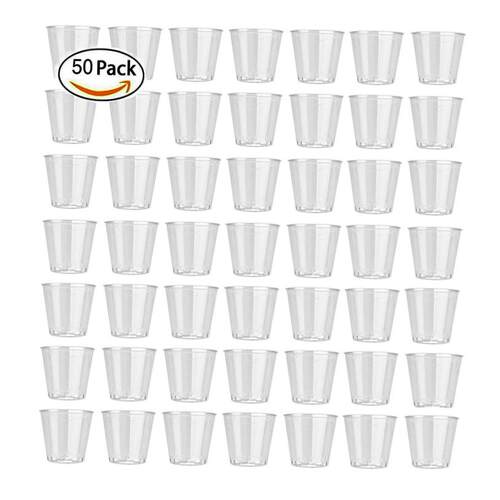 50pcs 30ml Plastic Shot Glass Disposable Shooter Cups Dispos