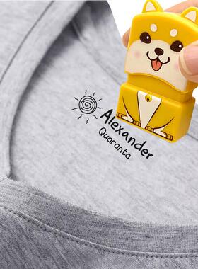 clothing label Stamp custom texts Baby Student name Clothes