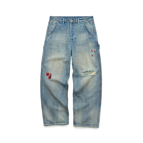 ESOTERIC THING 扫雷刺绣牛仔裤 MINESWEEPER JEANS