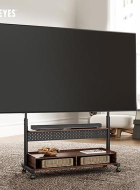 FITUEYES电视支架落地移动带轮多功能电视机架子适配75/85/100寸