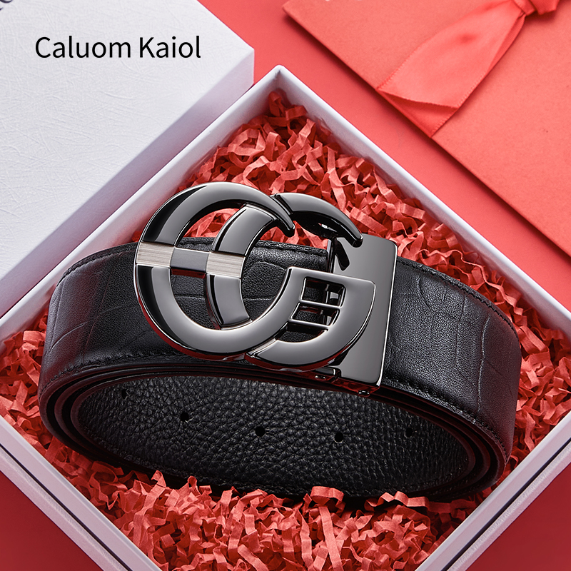 Caluom Kaiol实用品牌男士皮带真皮2025新款自动扣男款奢侈品腰带