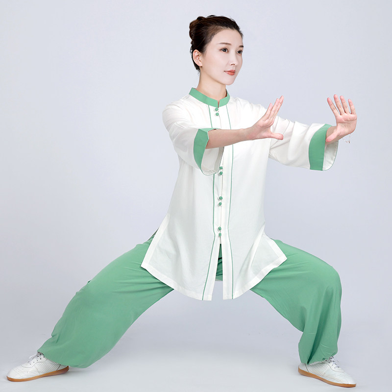 2026新款女棉麻对襟开衫太极服图片