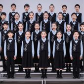 出租中国风儿童合唱演出服黑色刺绣马甲小学生朗诵比赛礼服