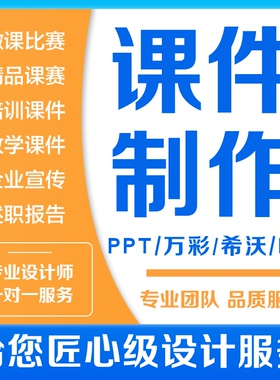PPT课件制作代做定制美化修改帮做说课精品课比赛参赛课件