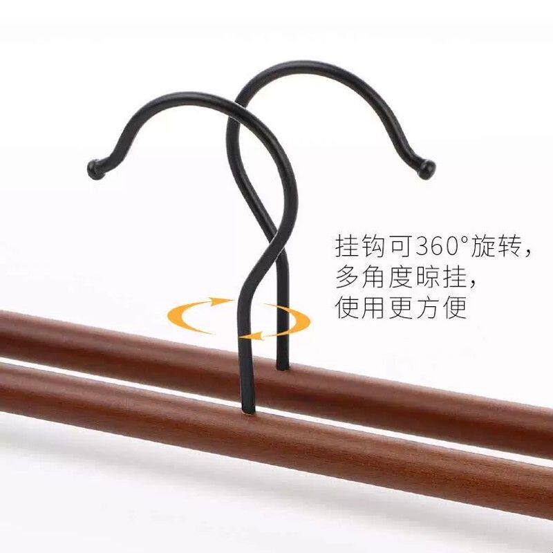 裙架无痕实木质挂裤架子衣柜裤夹子家用收纳神器多功能晾晒衣架裤