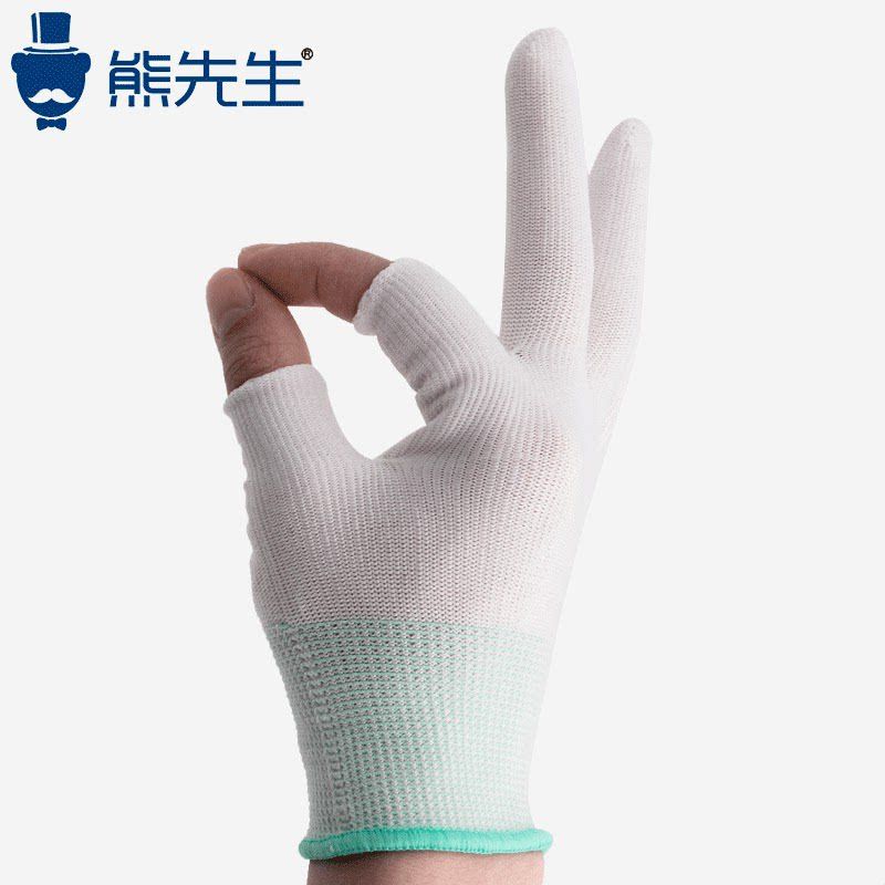 劳保耐磨工作手套白工业女薄款贴手防滑尼龙劳动透气冬季加厚涂胶
