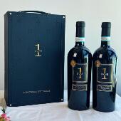 唯意一号乐章UONE意大利进口葡萄酒手工双支装 品牌礼盒 礼盒