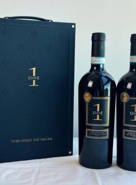 【品牌礼盒】唯意一号乐章UONE意大利进口葡萄酒手工双支装礼盒