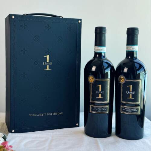 【品牌礼盒】唯意一号乐章UONE意大利进口葡萄酒手工双支装礼盒