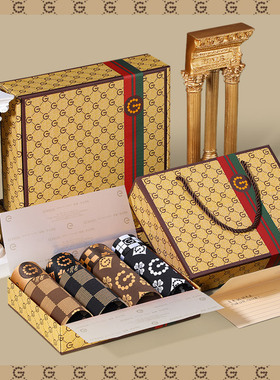 GDAD纯棉男士内裤秋冬男生平角裤透气抗菌男四角短裤头高档礼盒装