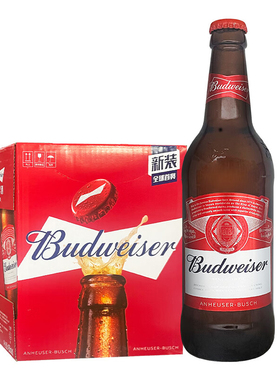 百威啤酒玻璃瓶580ml*12瓶整箱装