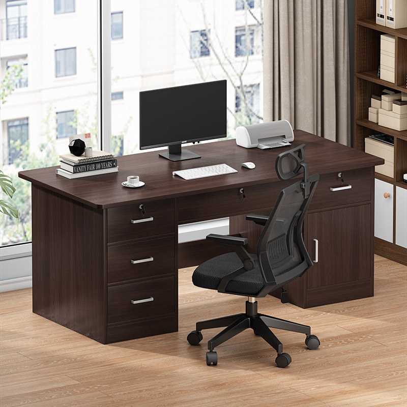 电脑桌台式家用简约带抽屉