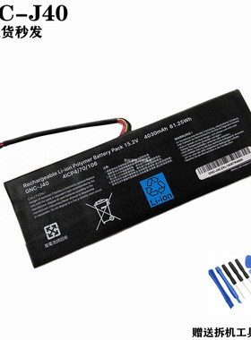 适用 技嘉GIGABYTE P34G GNC-J40 XMG P34W 961TA013F 笔记本电池