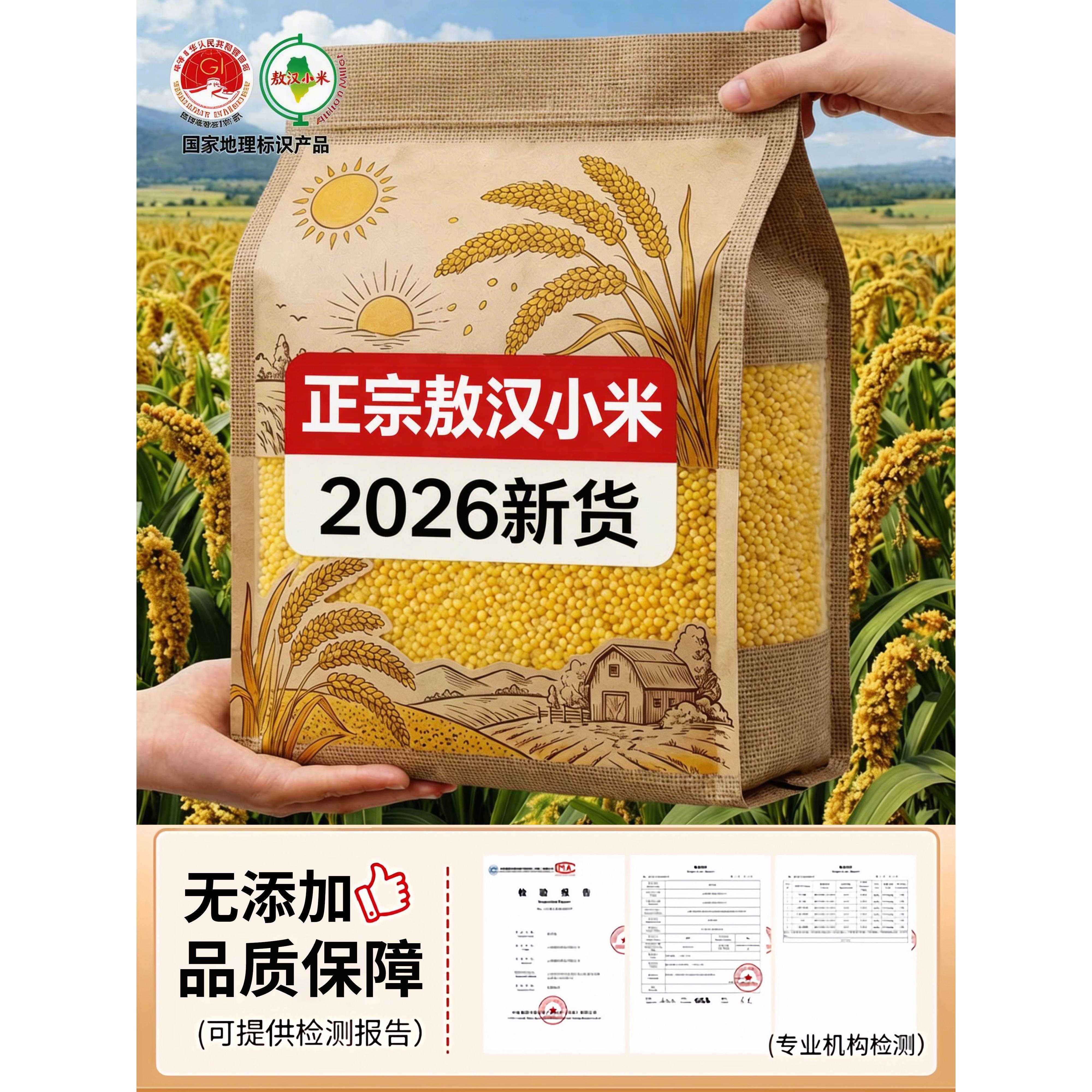 正宗内蒙古敖汉小米官方正品2026新米五谷杂粮有机认证金苗K1米
