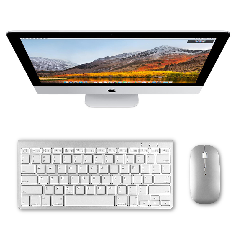 适用苹果iMac Pro一体机电脑MacBook Air/Pro 12/13.3/15.4英寸笔记本一体无线键盘鼠标套装办公外接静音女生 3C数码配件 平板电脑外接键盘 原图主图