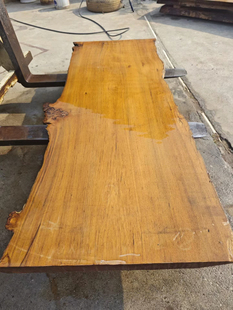 缅甸柚木瓦城料平板大板桌电视柜吧台茶桌茶几长175宽75厚8cm