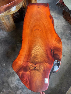 缅甸花梨木大板桌大果紫檀大板台茶桌茶几树根老料长118宽34-44cm