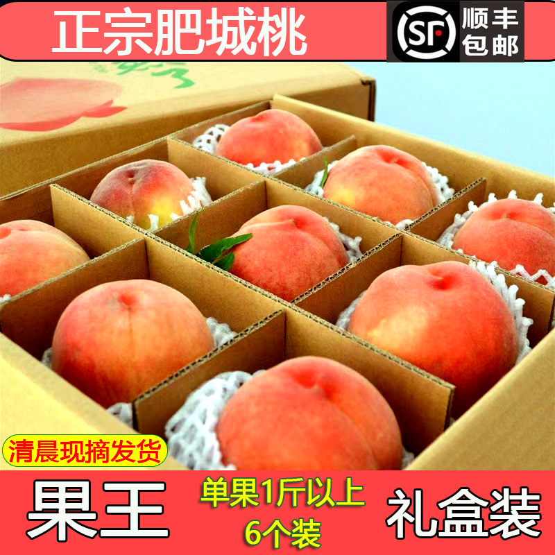 山东水蜜桃新鲜肥城肥桃当季孕妇儿童水果现摘现发特大圆蜜桃佛桃