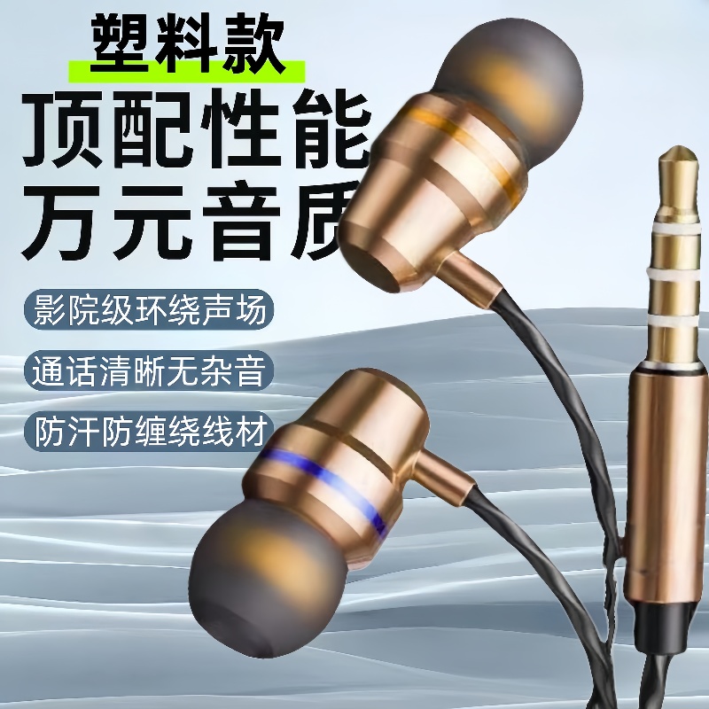 耳机有线typec高音质线控带麦K歌通话入耳式通用带麦耳机游戏电竞