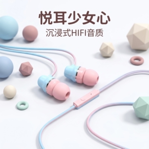 type-c圆头重低音入耳式通用耳机适用红米vivoPPO有线耳机高音质