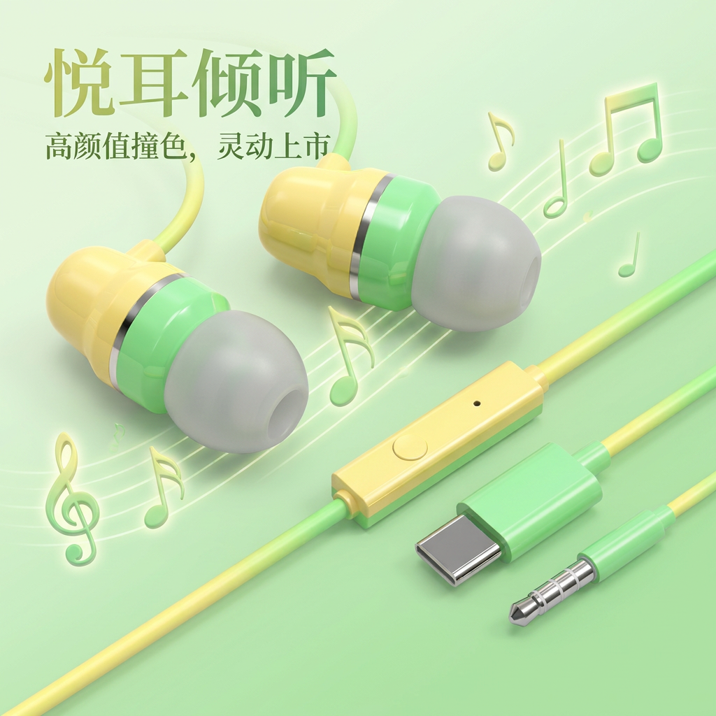 通用耳机适用于vivo华为OPPO小米手机线通话耳麦耳塞K歌有线无损