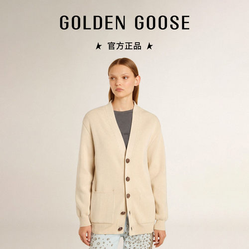 Golden Goose男女装GOLDEN米色针织开衫上衣GGDB