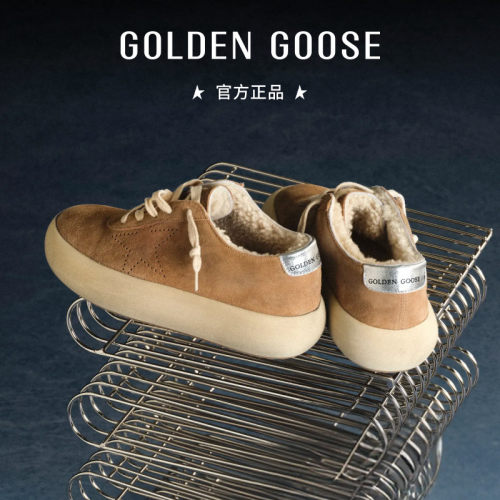 GoldenGoose厚底低帮毛绒休闲鞋