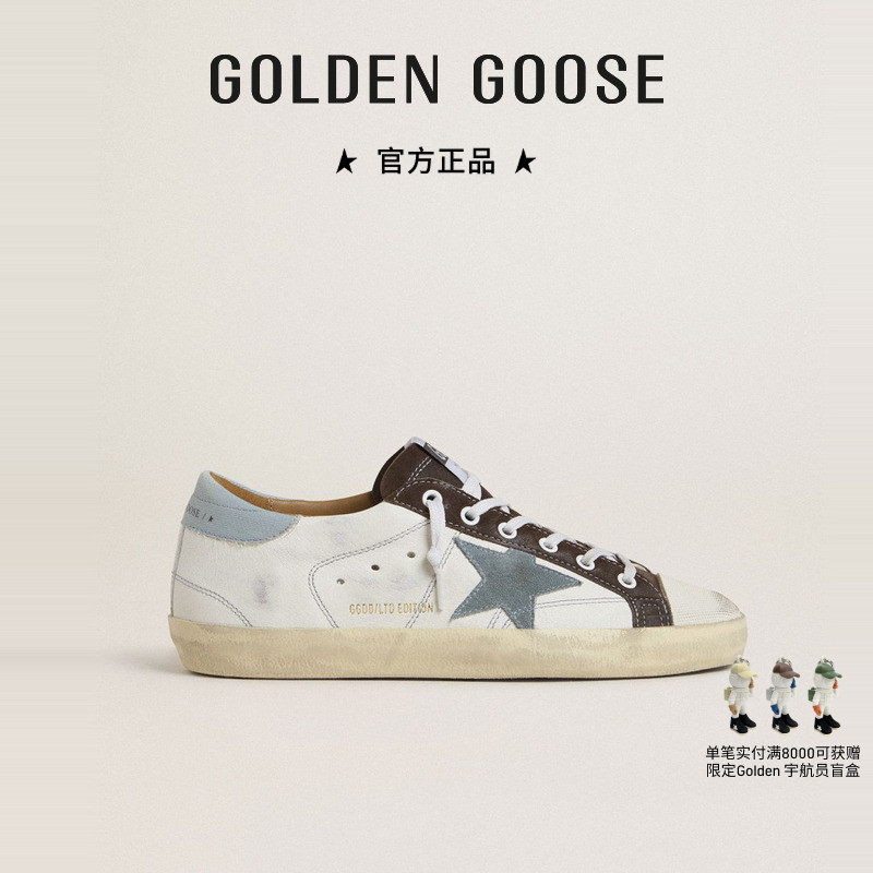 【秋冬新品】Golden Goose女Super-Star蓝星做旧帆布休闲鞋GGDB