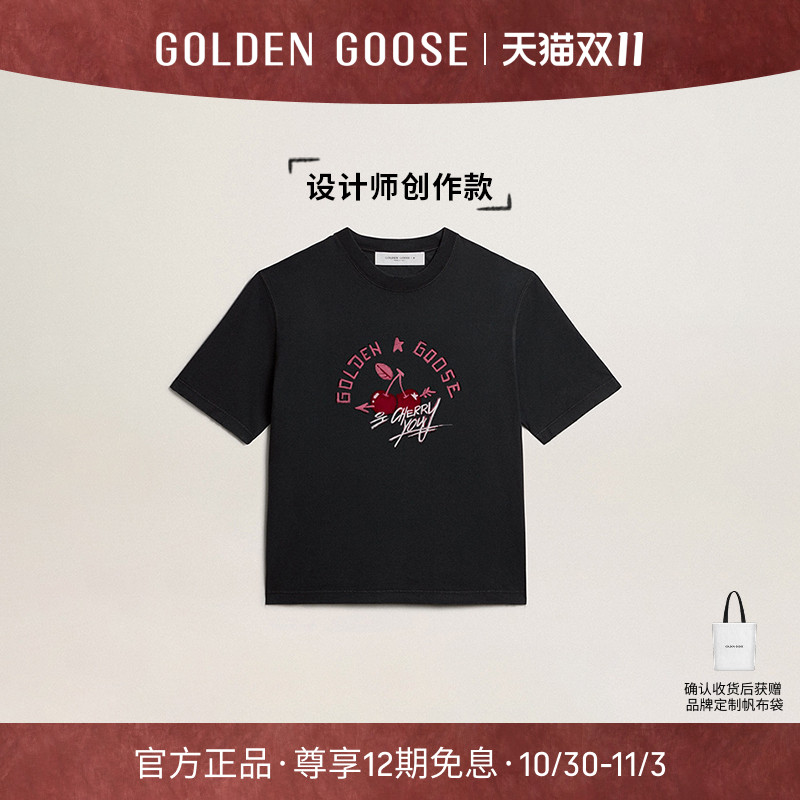 GoldenGoose字母圆领T恤