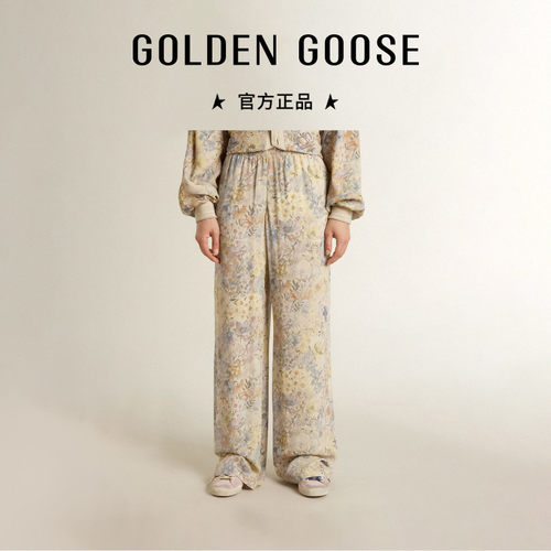 Golden Goose女Journey印花刺绣图案彩色慢跑裤GGDB