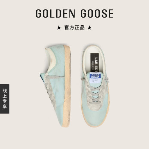 GoldenGoose女浅绿色织物休闲鞋