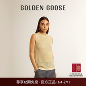 米色无袖 Golden Goose女式 背心T恤GGDB
