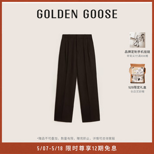 2023年秋冬新款 黑色锥形铅笔裤 Goose 休闲长裤 男装 Golden