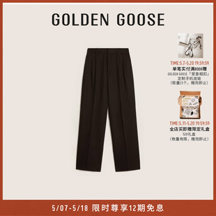 2023年秋冬新款 黑色锥形铅笔裤 Goose 休闲长裤 男装 Golden