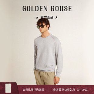【明星同款】Golden Goose男款JOURNEY系列灰色卫衣礼物GGDB