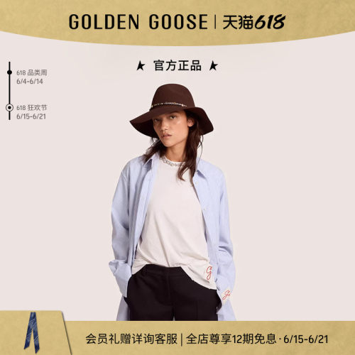 GoldenGoose女装长袖条纹衬衫