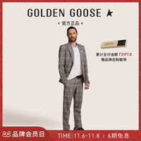 GOLDEN Goose Men's Golden Collection gray checkered Western clothing