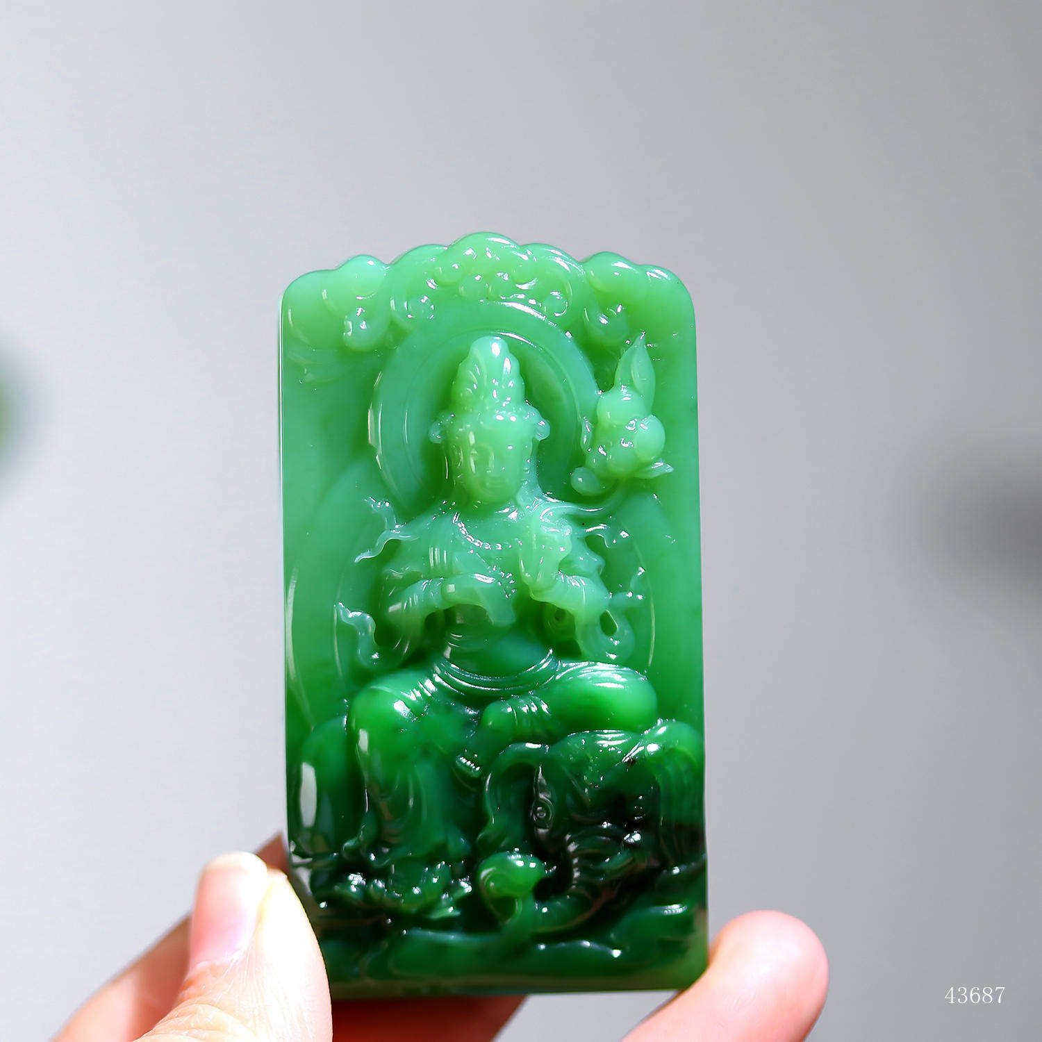 普贤菩萨~碧玉带黑皮老料